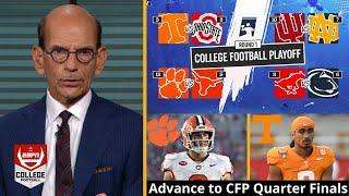 ESPN "breaks down" College Football Playoff 1st Round: Clemson beat Texas; Tennessee stun Ohio State