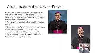 Korean Catholic Church Views on North South Division, Unification and Conflict