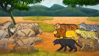 MODERN BIG CATS VS PREHISTORIC BIG CATS - RUMBLE - ANIMATION