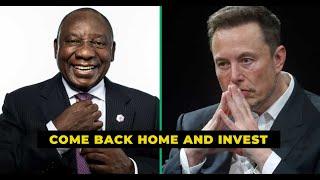 President Ramaphosa Wants South African Born Billionaire Elon Musk to Come Back Home