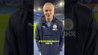 Erling Haaland on his 5 goals. man city vs RB Leipzig #uefa