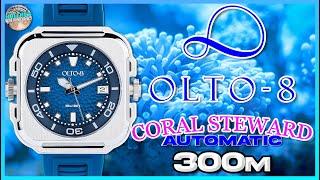 Do You Like Square Watch Cases? | Olto-8 Coral Steward 300m Automatic Diver In Marine Blue