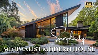 Minimalist Modern House with Outdoor Living Space, Courtyard Kitchen & Interior Design Essentials