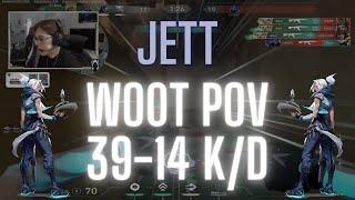 TH Wo0t POV Jett on Lotus 39-14 K/D (VALORANT Pro POV)