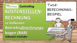 Kostenstellenrechnung - BAB - Fallbeispiel Schulbuffet