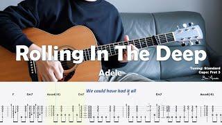 Rolling In The Deep - Adele/ Fingerstyle Guitar / Tabs + Chords + Lyrics