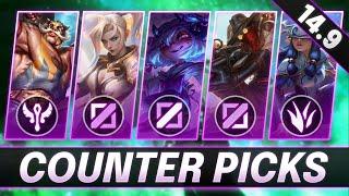 TOP 10 COUNTER PICKS You MUST ABUSE In PATCH 14.9 - CHAMPS to MAIN for FREE LP - LoL Meta Guide 14.9