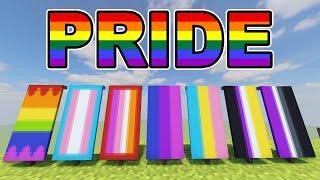 PRIDE FLAGS IN MINECRAFT! (PRIDE MONTH / LGBT+)