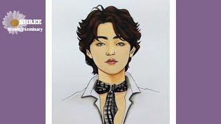 Drawing BTS - V ( Kim Tae - hyung ) / K-pop Drawing / BTS Army