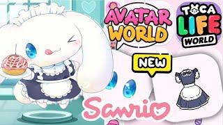 HOW TO MAKE MAID CINNAMOROLL SANRIO 🩵 IN AVATAR WORLD AND TOCA BOCA WORLD 