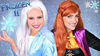 Disney Frozen 2 Elsa and Anna Makeup and Costume Elsa, Anna, Kristoff and Olaf Head Into the Unknown