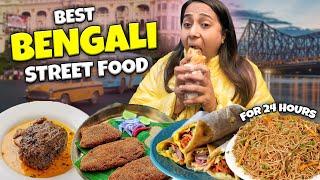 Eating BEST BENGALI STREET Food In Kolkata for 24 Hours !