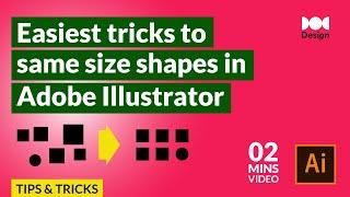 Same size all shapes in Adobe Illustrator | Easy Trick | Using Scripts