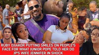 RUBY OJIAKOR PUTTING SMILE ON PEOPLE FACE FOR WHAT JUNIOR POPE TOLD HER DO JP WIFE JENNIFER IN SHOCK