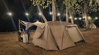 #vlogcamping03 | Aliyya  beachfront campsite (abc punggai) | 4h3m | naturehike village 13