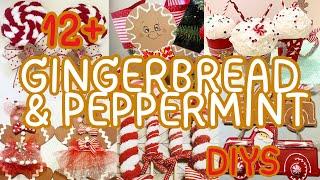 12+ Incredible GINGERBREAD & PEPPERMINT CHRISTMAS DIYs  w/ DollarTree & Hobby Lobby items