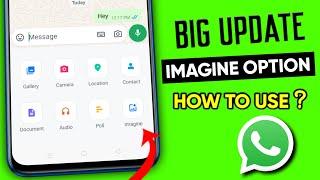 WhatsApp Imagine update || Imagine with AI update || AI Imagine feature 2024