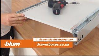 Blum Tandembox Antaro - shallow replacement kitchen drawer box - 1 of 3    Assemble the drawer box