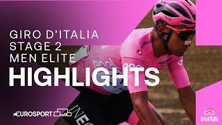 FROM CRASH TO VICTORY! 🫨 | Giro D'Italia Stage 2 Race Highlights | Eurosport Cycling