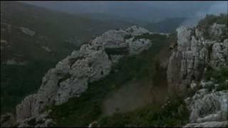 Lightning strikes close to a limestone cave, Provence, France..avi