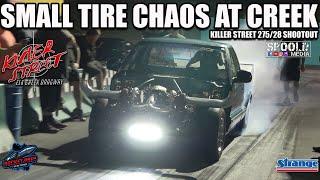 RADIALS .vs. SLICKS SMALL TIRE SHOOTOUT ON AN OLD SCHOOL SURFACE!!!! KILLER STREET JUNE 2024