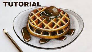 How to Draw Waffles | Colored Pencil Tutorial