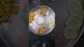 Lunch thali shorts #Odia food #delicious Mushroom masala shorts #kid's simple Lunch thali ideas