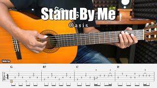 Stand By Me - Oasis - Fingerstyle Guitar Tutorial + TAB & Lyrics