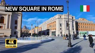 Rome's New Square : Piazza Pia - Walking Tour 4K - December 24