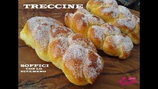 Treccine soffici con lo zucchero - Ricette dolci