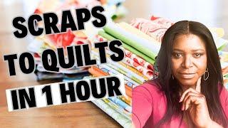 Making a Quilt from Fabric Scraps in Just 1 Hour