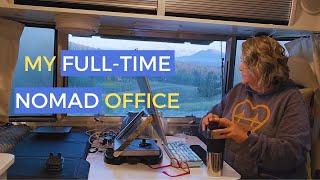 How I turned my Tiny RV into a Digital Nomad Remote Office! INTERNET, POWER, DESK AND CHILL!