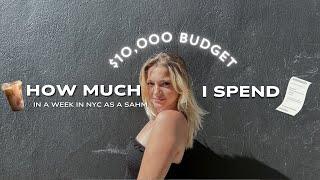 How much I spend a week with a $10,000 budget.