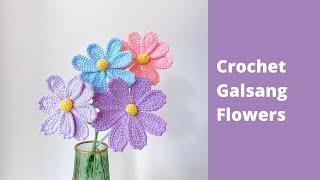 How to Crochet a Cosmos Flower  Crochet a Galsang Flower | Crochet Flower Bouquet