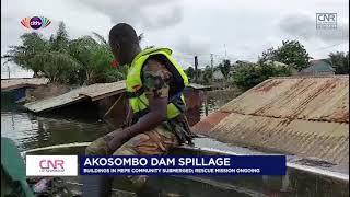 What is the severity of the Akosombo dam spillage on the Mepe community?