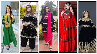 دیزاینهای جدید و شیک لباس افغانی محفلی  دخترانه. the most beautiful afghan     party dress