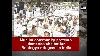 Muslim community protests, demands shelter for Rohingya refugees in India - Delhi News