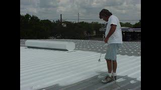 Metal Roof Coating Application using PERMAKOTE® #roofcoating #roofrestoration #metalroofing #roof