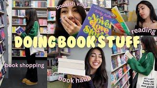 doing book stuff 🪩 book shopping, reading vlog and book haul️