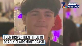 Thurs. Aug. 29 | Teen driver in deadly Clairemont crash with SDPD identified | NBC 7 San Diego