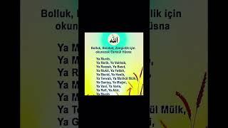 Zenginlik için okunacak esmaül hüsna 7 defa oku #dua #dinivideolar #huzurislamda