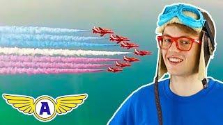 Captain Ace Zoomy Flies With The RED ARROWS + MORE  Planes For Kids - Learning Videos