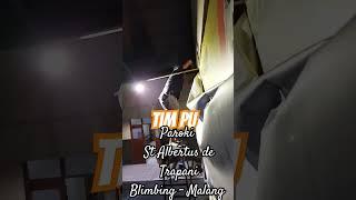 Pemasangan Banner PANDAYA 2024 oleh Tim PU Paroki St Albertus de Trapani Blimbing Malang