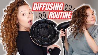 UPDATED DIFFUSING ROUTINE + BEST DIFFUSER FOR WAVY CURLY HAIR
