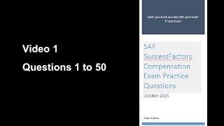 SAP SucccessFactors Compensation Certification Exam Practice Questions 1