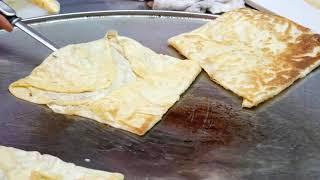 How to make Roti Thai Style - Pook Rotee -Chatchai Market Hua Hin - Thai Street Foods