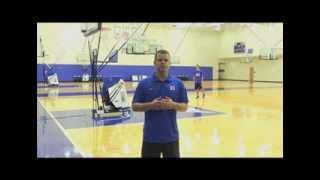 Duke's Basketball Coach demos GREAT Dribble Hand-Off drill