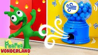 The Windy Gumball Machine Challenge - Cartoon for kids - Pea Pea Wonderland