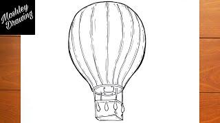 How to Draw a Hot Air Balloon Step by Step