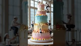 Tiny Bakers Decorating a GIANT Cake!  | Ultra-HD 8K Pixar-Style Fantasy